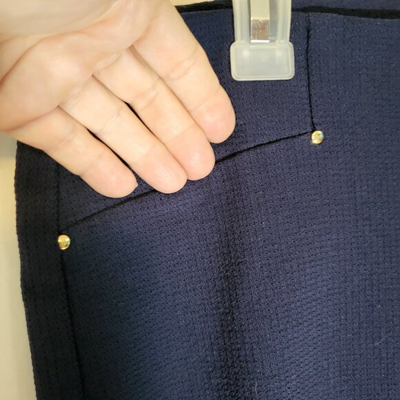 Rafaella Comfort Stretch Pull On Dress Pants Size 16 Navy Blue - Picture 3 of 7